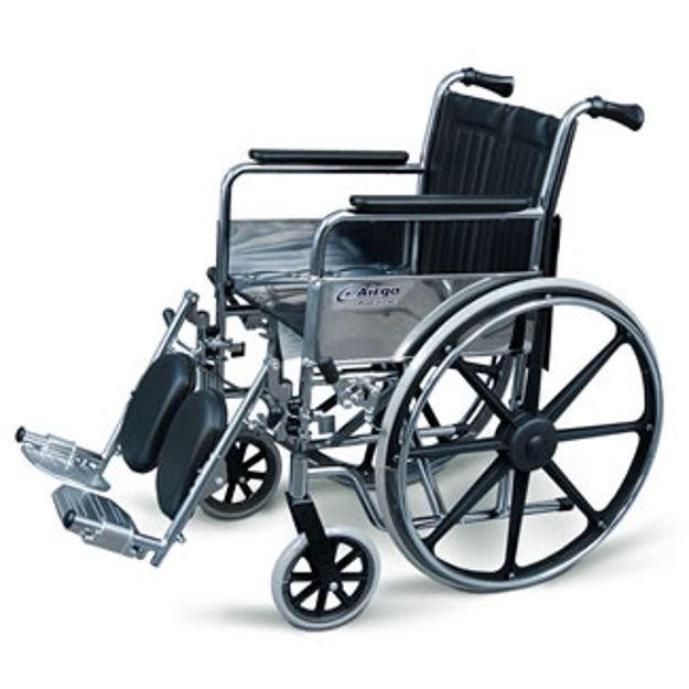 Airgo Procare Ic Wheelchair 18" Inches Wide  with Fixed Arms and Detached Elevated Leg Rests