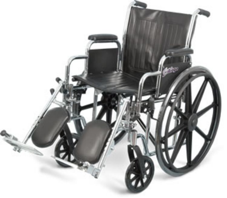 Airgo Wheelchair 18", Chrome, Mags, Desk Arms, Swingaway Elev.Legrests 