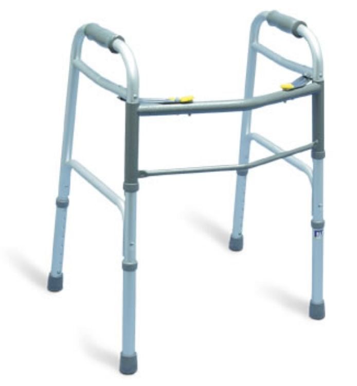 Airgo two-Touch Folding Walker, Adult, Silver, Adj. 31" - 36"