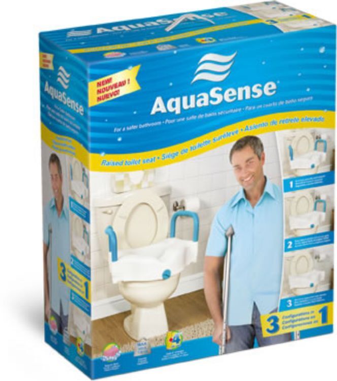 Aquasense 3-In-1 Raised Toilet Seat