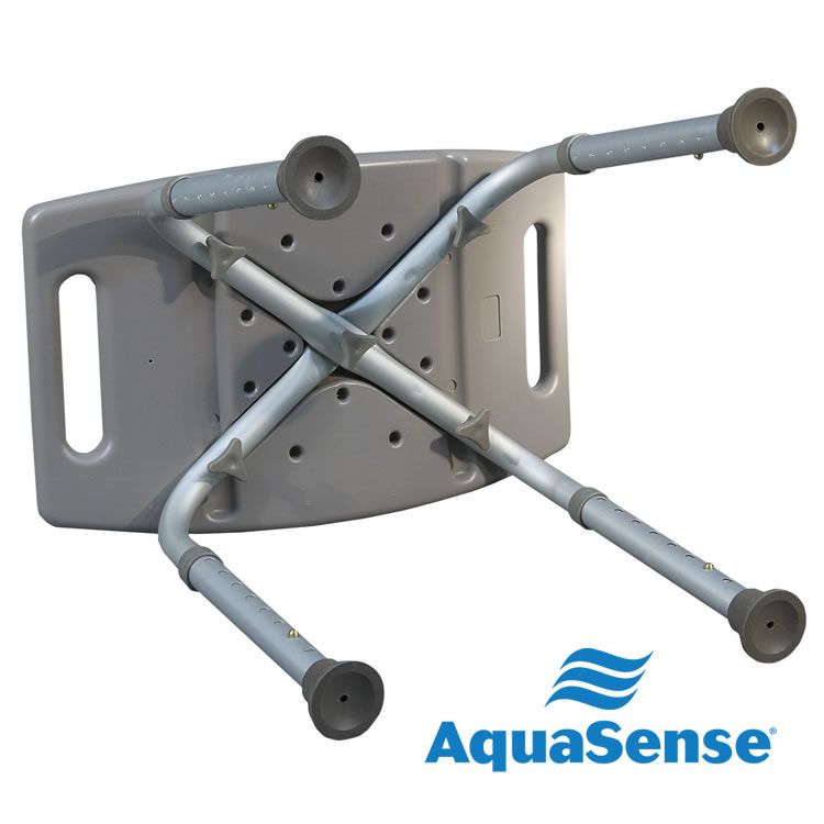 Aquasense Adjustable Bath Seat, Without Back, Taupe