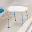 Aquasense Bath Seat, Without Back, Kd (White With Blue Tips)