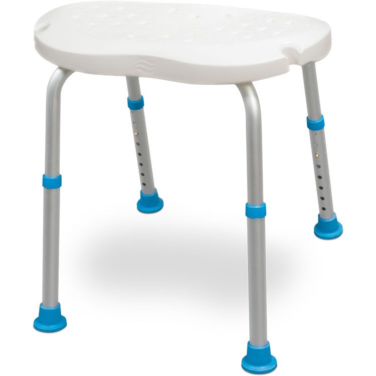 Aquasense Bath Seat, Without Back, Kd (White With Blue Tips)