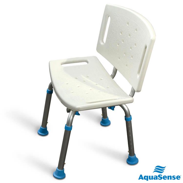 Aquasense Bath Bench With Back,Adjustable, Not Assembled