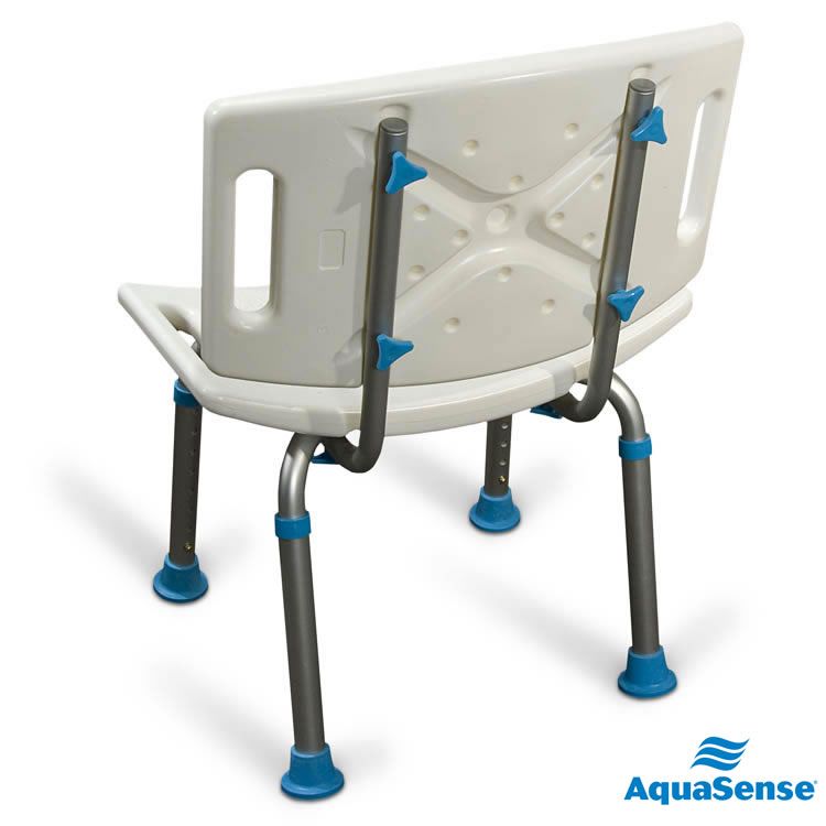 Aquasense Bath Bench With Back,Adjustable, Not Assembled