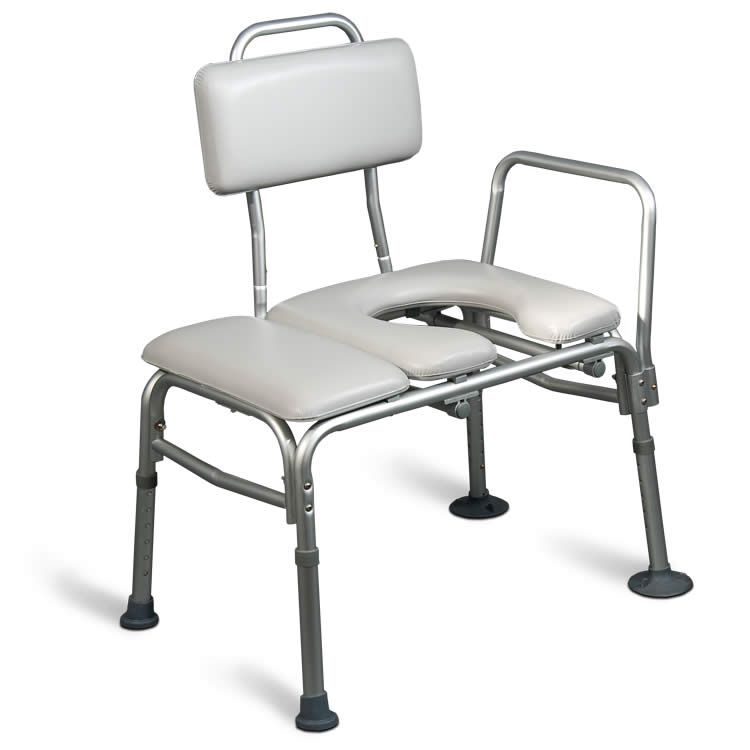 Aquasense Padded Transfer Bench W/ Commode Opening