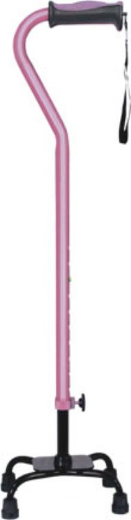 Hugo Small Base Quad Cane-Rose