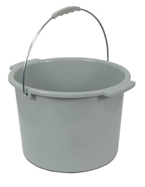 Replacement Commode Pail With Splash Guard And Cover, 10 Litres 