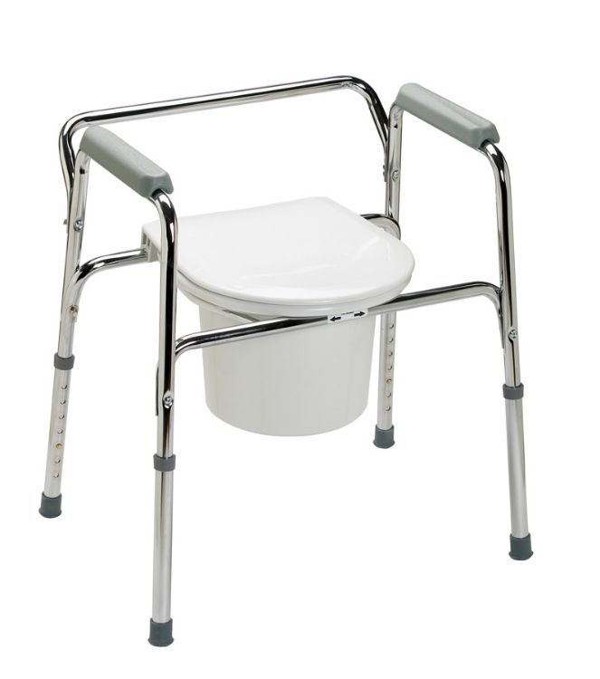 Commode  Ez-Care Steel Chrome