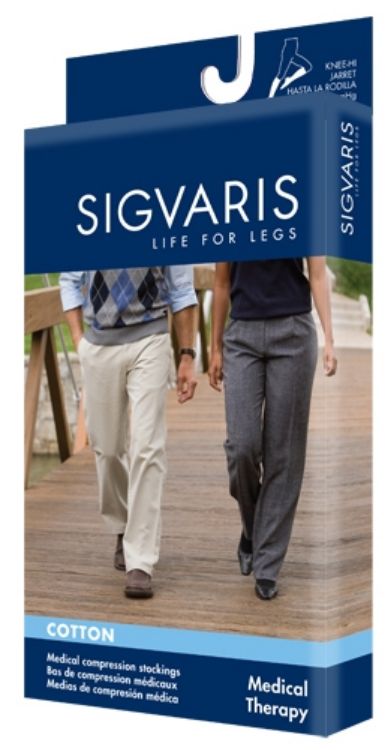 Sigvaris Cotton – 232 (20-30 Mmhg)-Calf W/Grip-Top