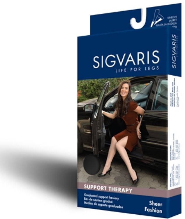 Sigvaris Sheer Fashion Closed Toe – Women (15-20 Mmhg)-Calf