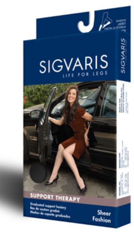 Sigvaris Sheer Fashion Closed Toe – Women (15-20 Mmhg)-Thigh W/Grip-Top