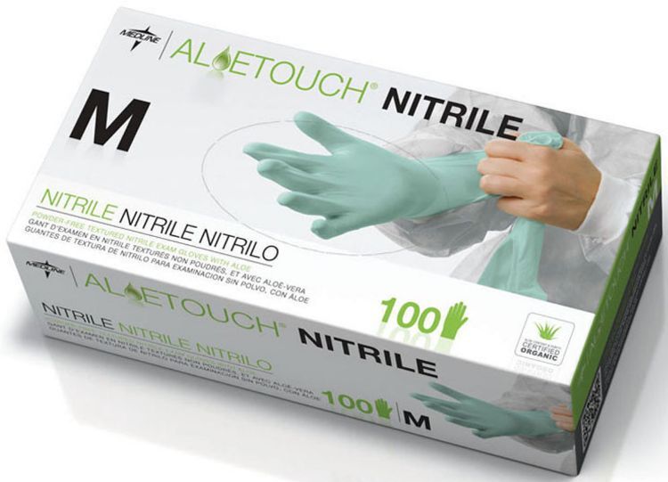 Glove Exam Lf Pf Chem -Ntrl Aloe Txt Med