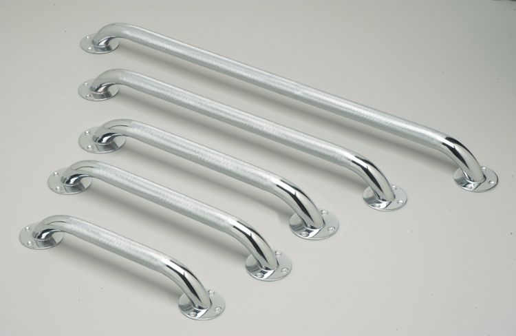 Grab Bar - 12" Knurled Chrome