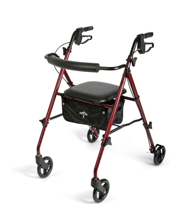 Rollator  Light Wgt  250lb Cap Burgundy