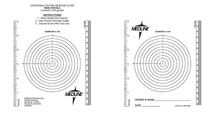 Wound  Measuring  Guide Bullseye -Ruler