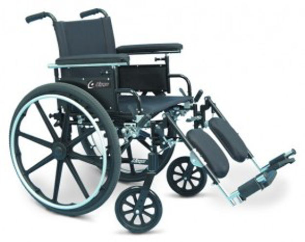 Amg Wheelchair, 20", Detach. Full Arms, Elevating Legrests
