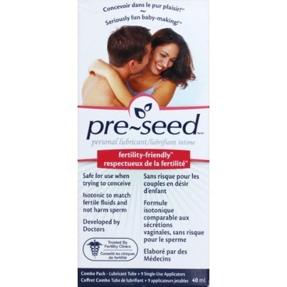 Pre-Seed Personal Lubricant, 40 Gram Tube with 9 Applicators - For Moms