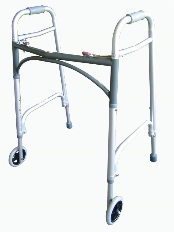 Walker-Bariatric Two Button Folding Walker 