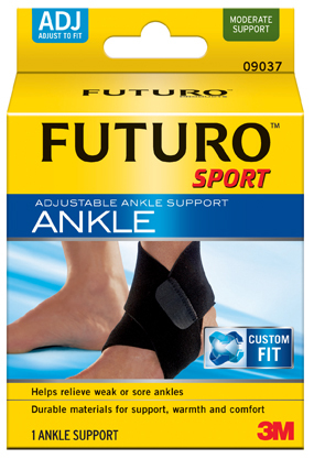3M Futuro Sport Adjustable Ankle Support,Made up of Neoprene material ...