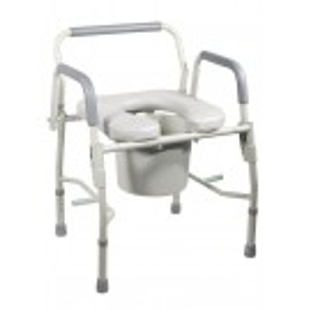 Commode Drop-Arm, Padded Seat Knock Down 1 c/s