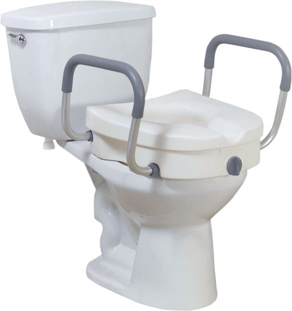 Elevated Toilet Seat with Tool Free Removable Arms, 1 c/s