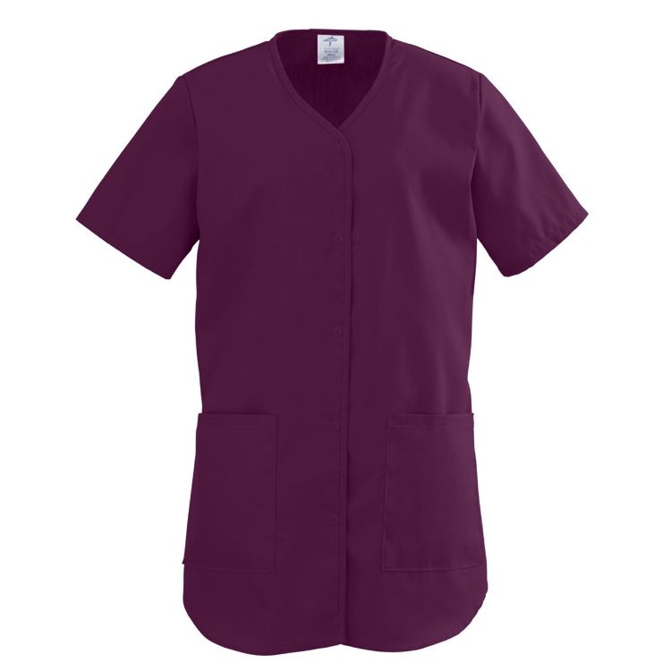 ComfortEase Ladies Shirttail Scrub Tops