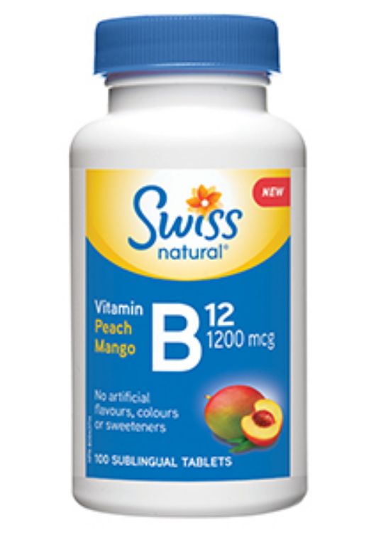 Vitamin B12 1200Mcg Peach/Mango Tablets Sws 