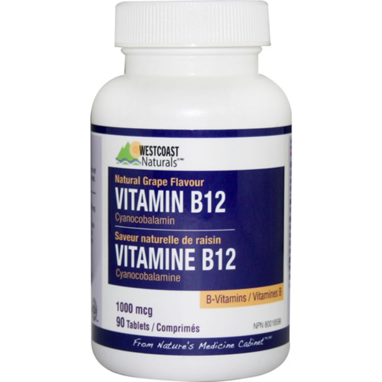 Vitamin B12 Tablets 1000Mcg West Coast Naturals 