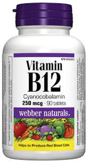 Vitamin B12 Cyanocobalamine Tablets 250Mcg  Webber