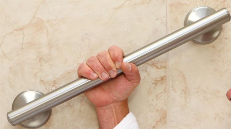 16" Transitional Curved Grab Bar (Brushed Nickel)