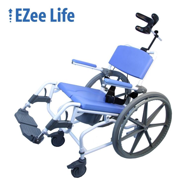 Commode Chair: 22" / 56 cm Commode Chair with Wheels