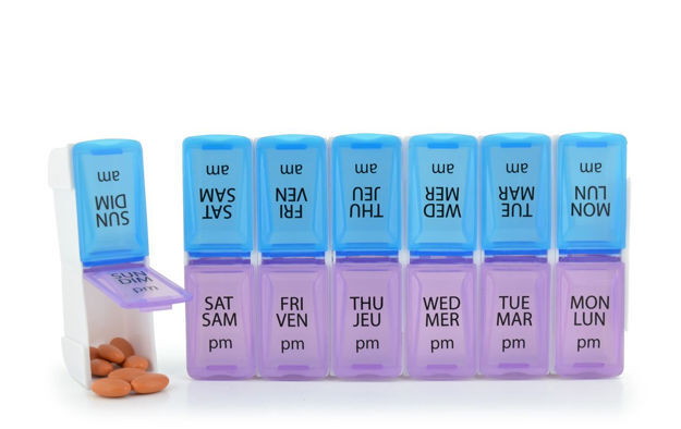 7 Day Pill Organizer with AM and PM compartments