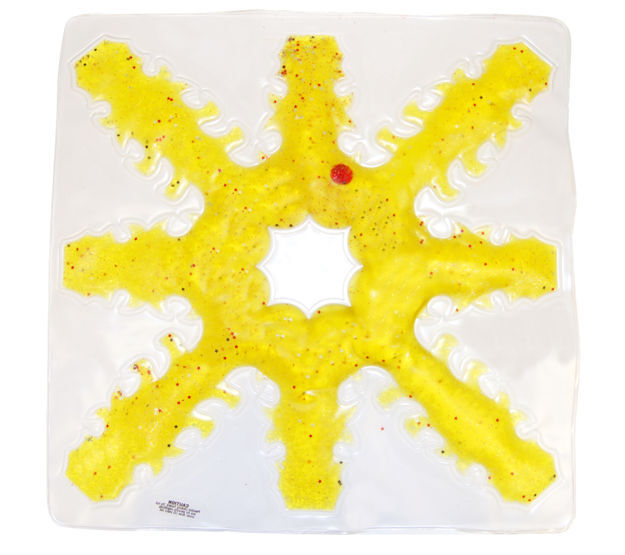 Light Box Gel-Maze Series: 8 Spoke Snow Flake - Yellow 