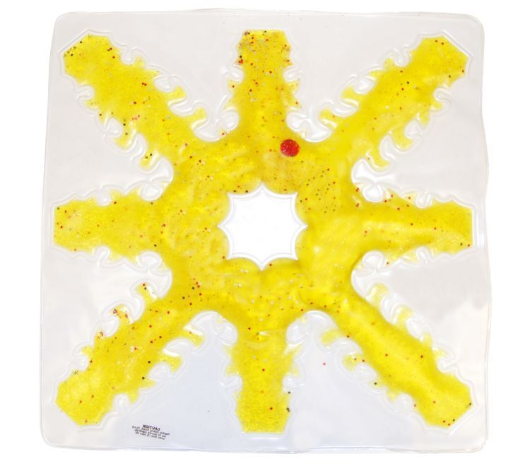 Light Box Gel-Maze Series: 8 Spoke Snow Flake - Yellow 