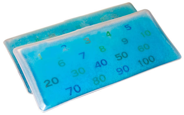 Hidden Letter and Number Glitter Shapes: Alphabet - In Order Upper Case (Blue) 