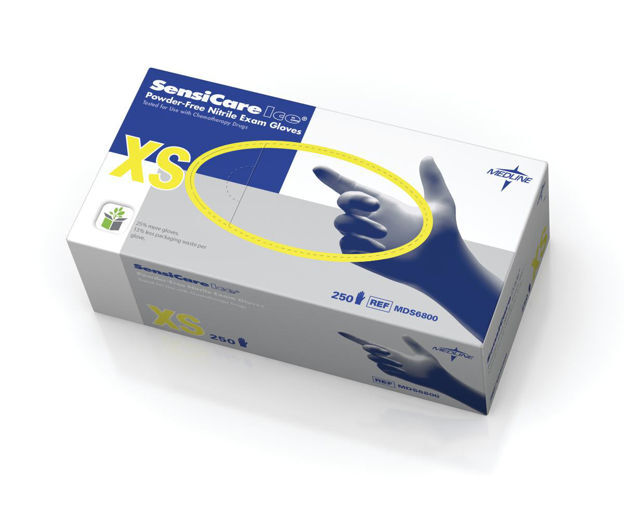 SensiCare Ice Blue Nitrile Exam Gloves ** NOT AVAILABLE **