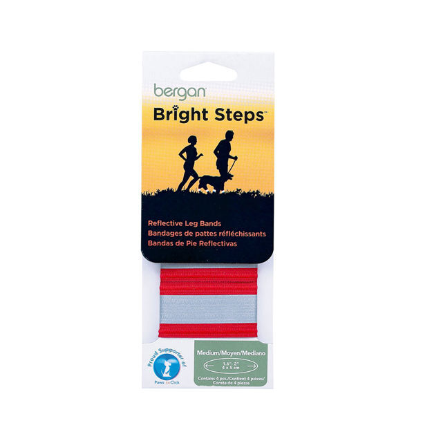 Bergan Bright Steps Reflective Leg Bands Medium Red 
