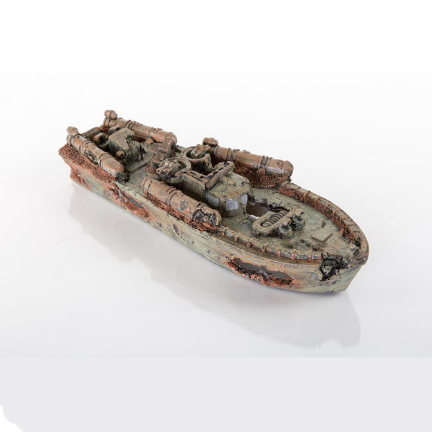 BioBubble Decorative Sunken Torpedo Boat 12.5" x 4.25" x 2.75" 