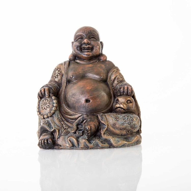 BioBubble Decorative Laughing Buddha 4.25" x 3.75" x 4.5" 