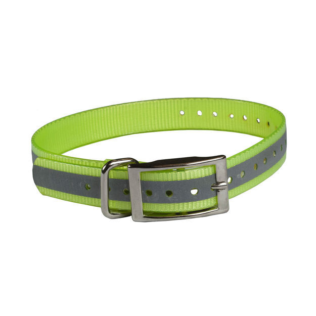 The Buzzard's Roost Reflective Collar Strap 1" Yellow 1" x 24"