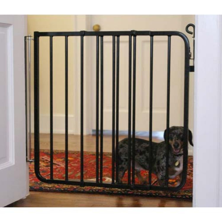 Cardinal Gates Auto Lock Hardware Mounted Dog Gate Black 26.5" - 40.5" x 29.5" 