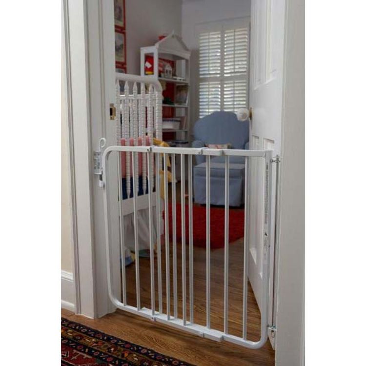 Cardinal Gates Auto Lock Hardware Mounted Dog Gate White 26.5" - 40.5" x 29.5" 