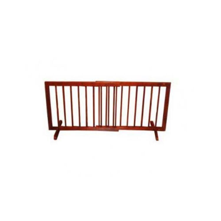 Cardinal Gates Step Over Free Standing Pet Gate Walnut 28" - 51.75" x 20" 