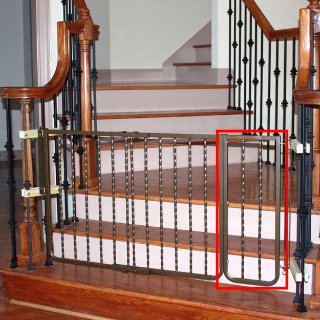 Cardinal Gates Wrought Iron Decor Hardware Mounted Pet Gate Extension Bronze 10.5" x 29.5"  