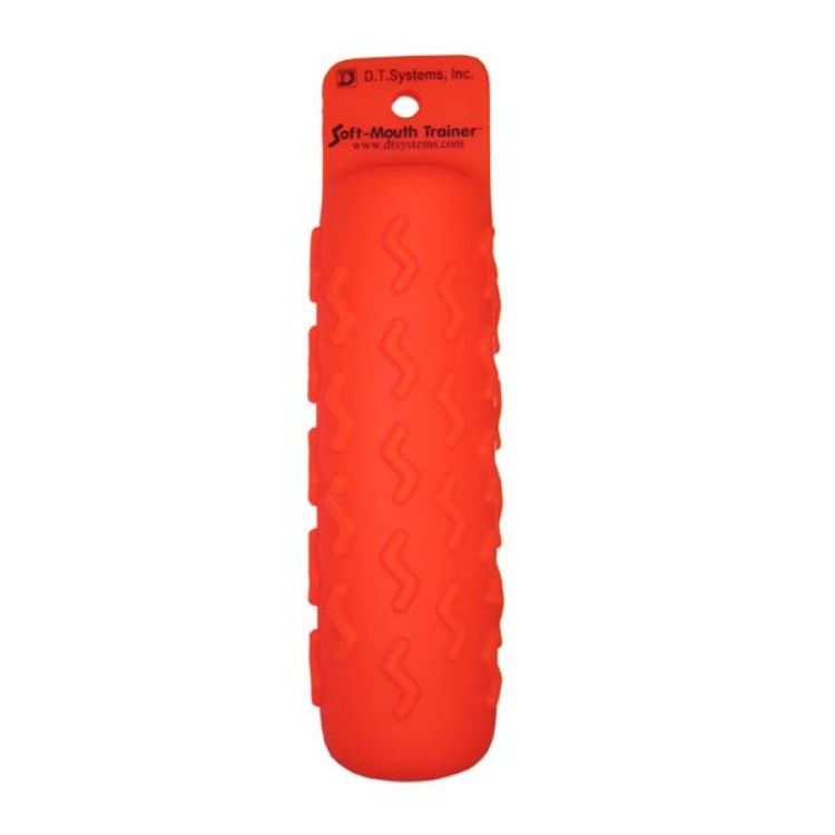 D.T. Systems Sporting Dog Soft Mouth Trainer Dummy Large Orange 11.5" x 2.5" x 2.5" 