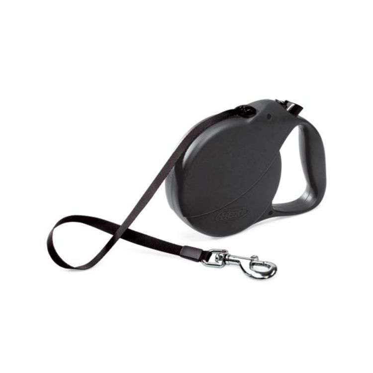 Flexi USA Explore Retractable Tape Leash 26 feet up to 110 lbs. Large Black 