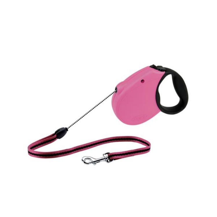 Flexi USA Freedom Softgrip Retractable Cord Leash 16 feet up to 26 lbs Small Pink 
