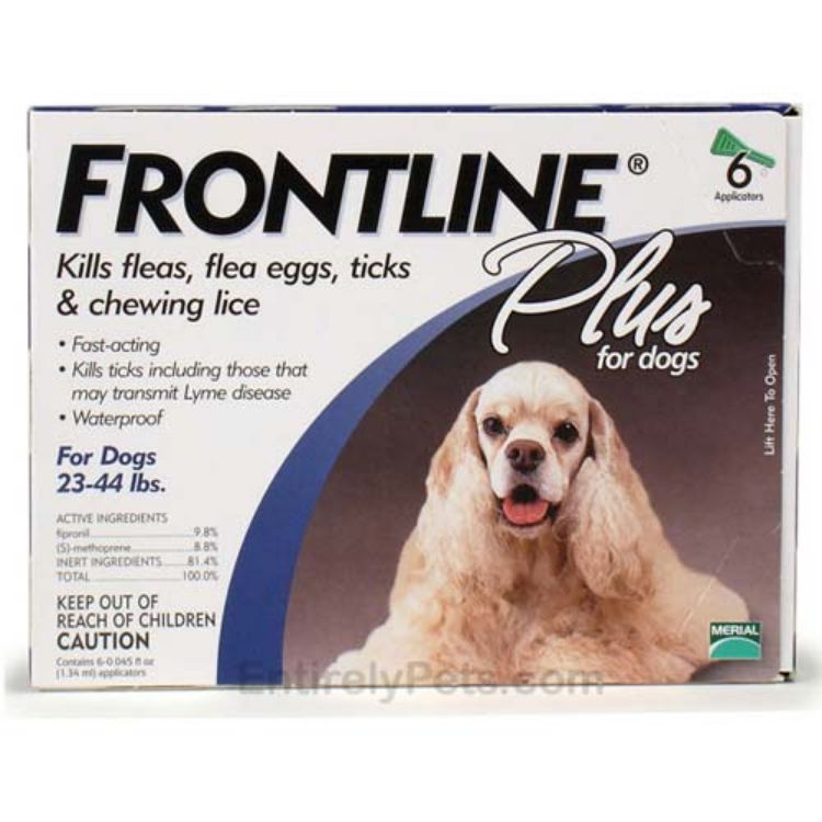 Frontline Plus for Dogs 23-44 lbs 6 Pack 
