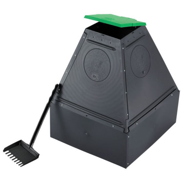 Hueter Toledo Doggie Dooley In-ground Waste Disposal For 1 To 2 Dogs Black 17.5" x 17.5" x 16" 